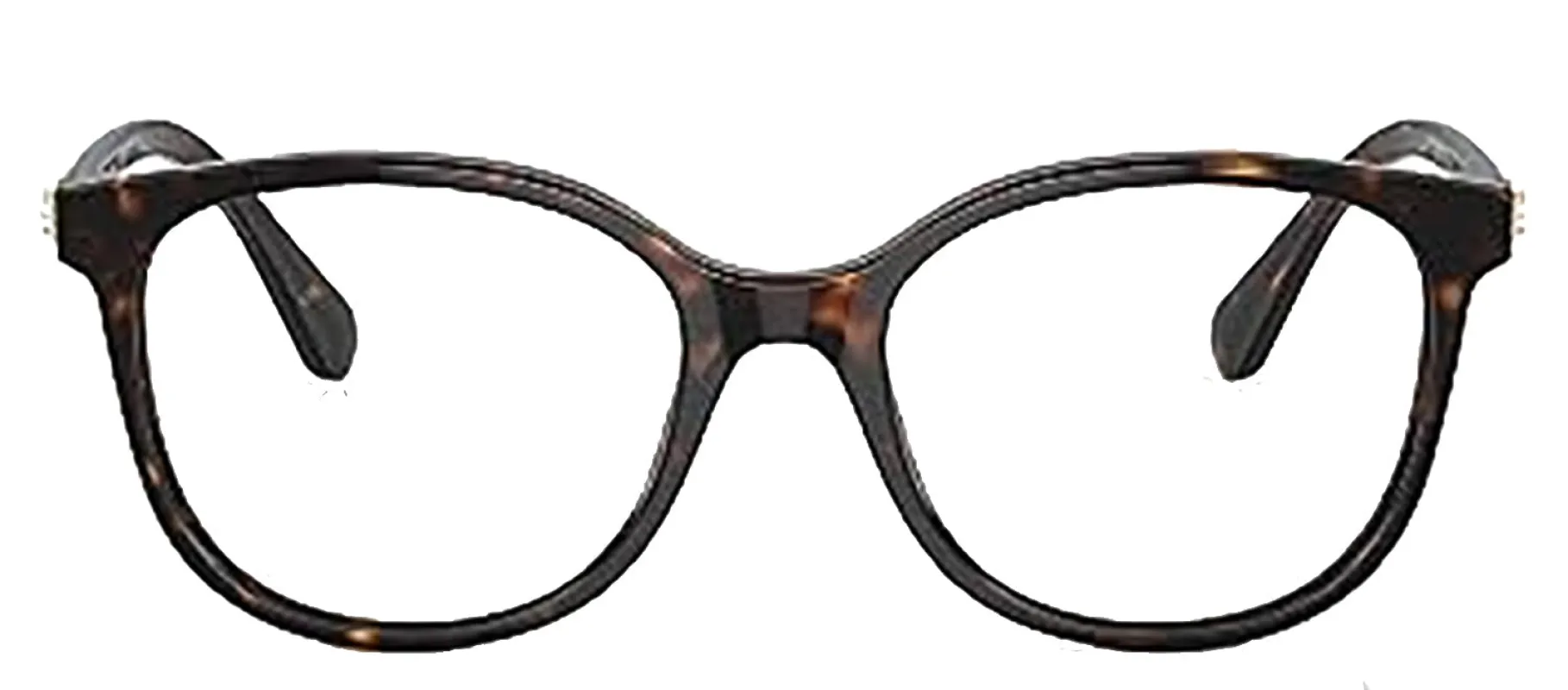 Swarovski SK 2002 1002 Round Plastic Havana Eyeglasses with Logo Stamped Demo Lenses sold by Gaffos