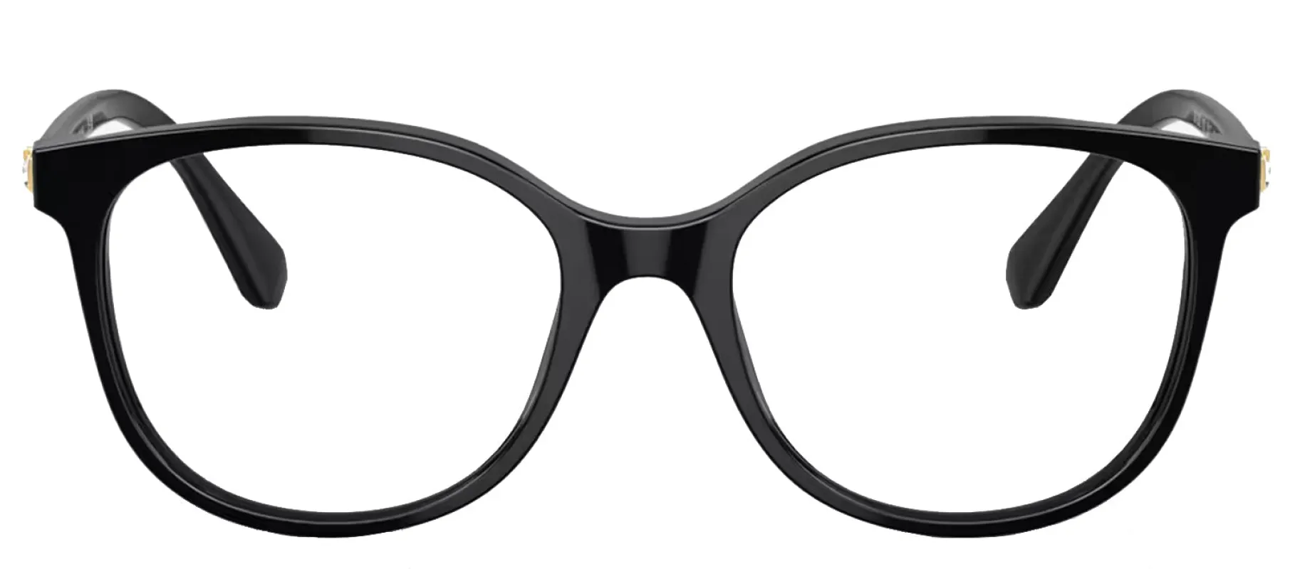 Swarovski SK 2002 1001 Round Plastic Black Eyeglasses with Logo Stamped Demo Lenses sold by Gaffos