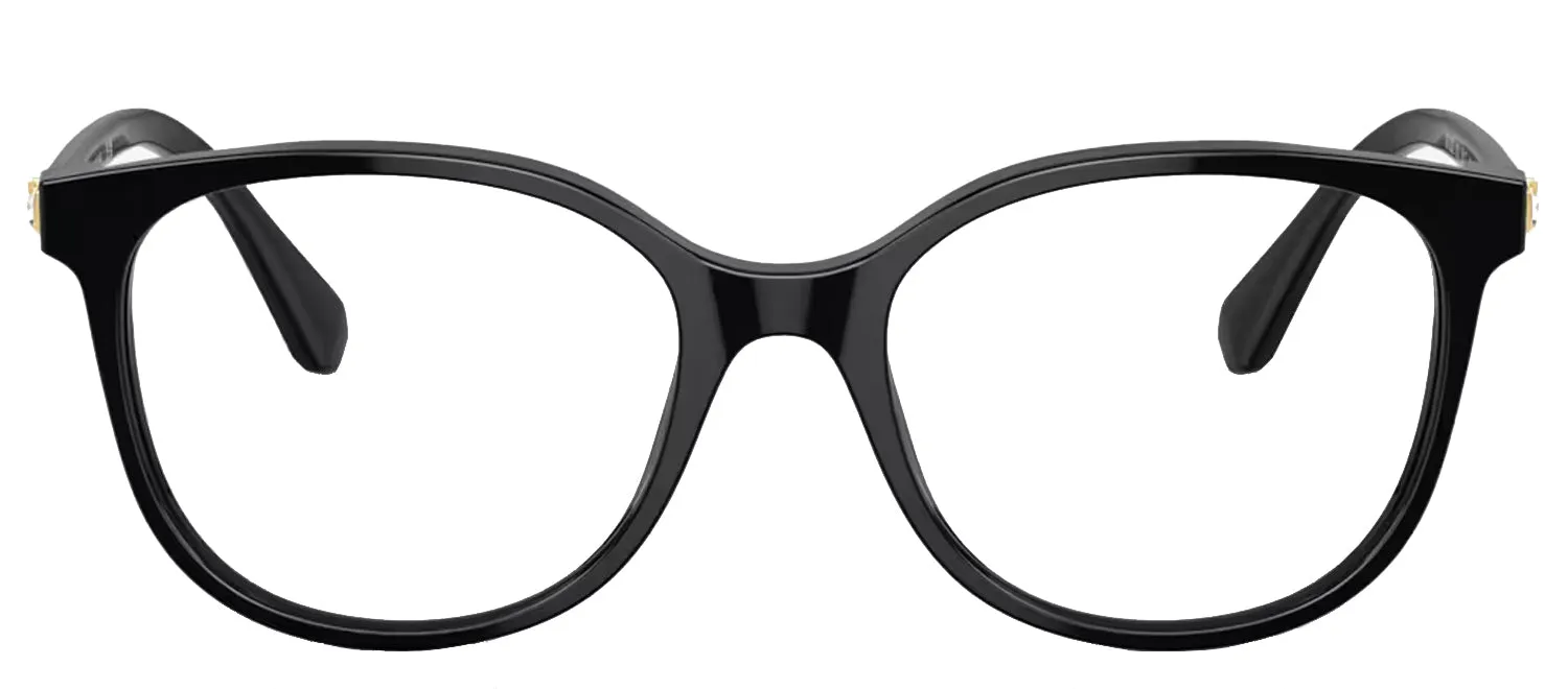 Swarovski SK 2002 1001 Round Plastic Black Eyeglasses with Logo Stamped Demo Lenses sold by Gaffos