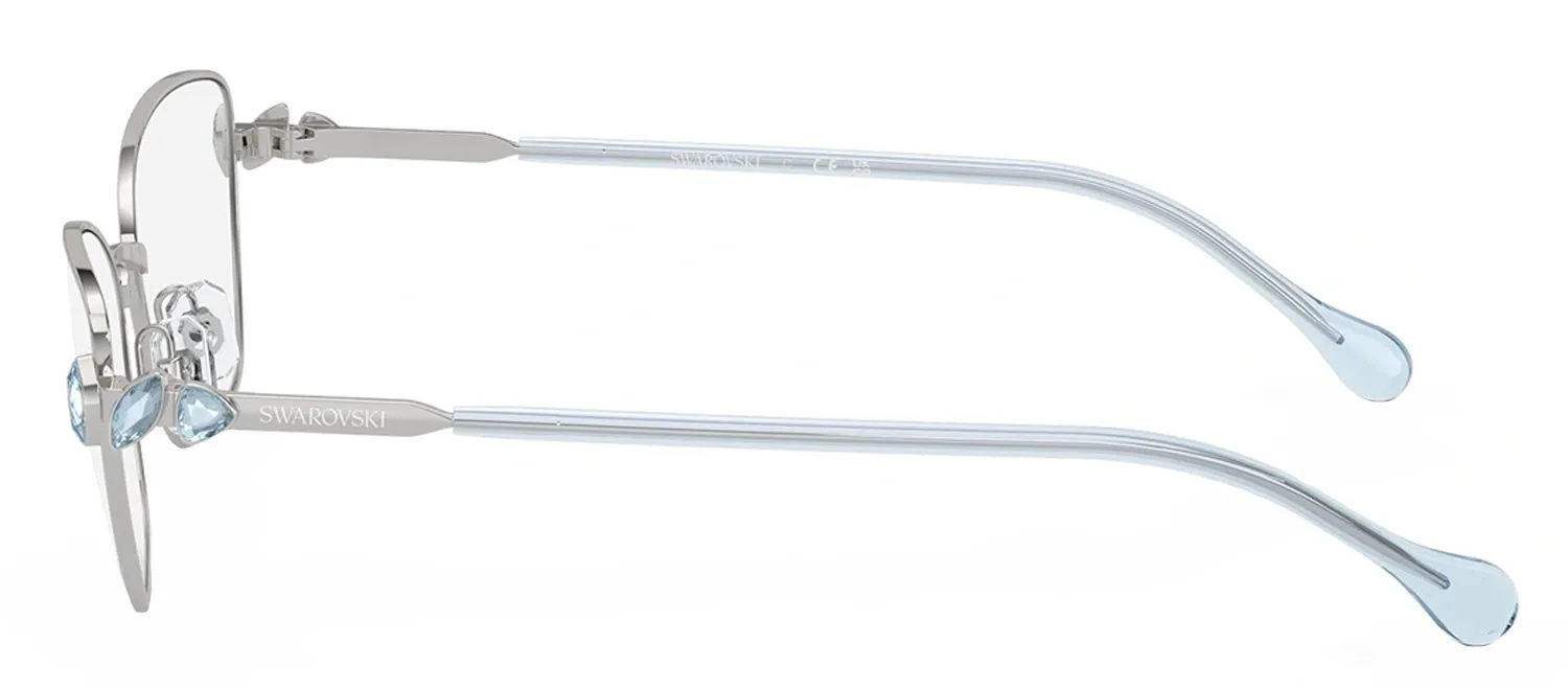 Swarovski SK 1006 4020 Pillow Metal Silver Eyeglasses with Logo Stamped Demo Lenses sold by Gaffos product image thumbnail 3