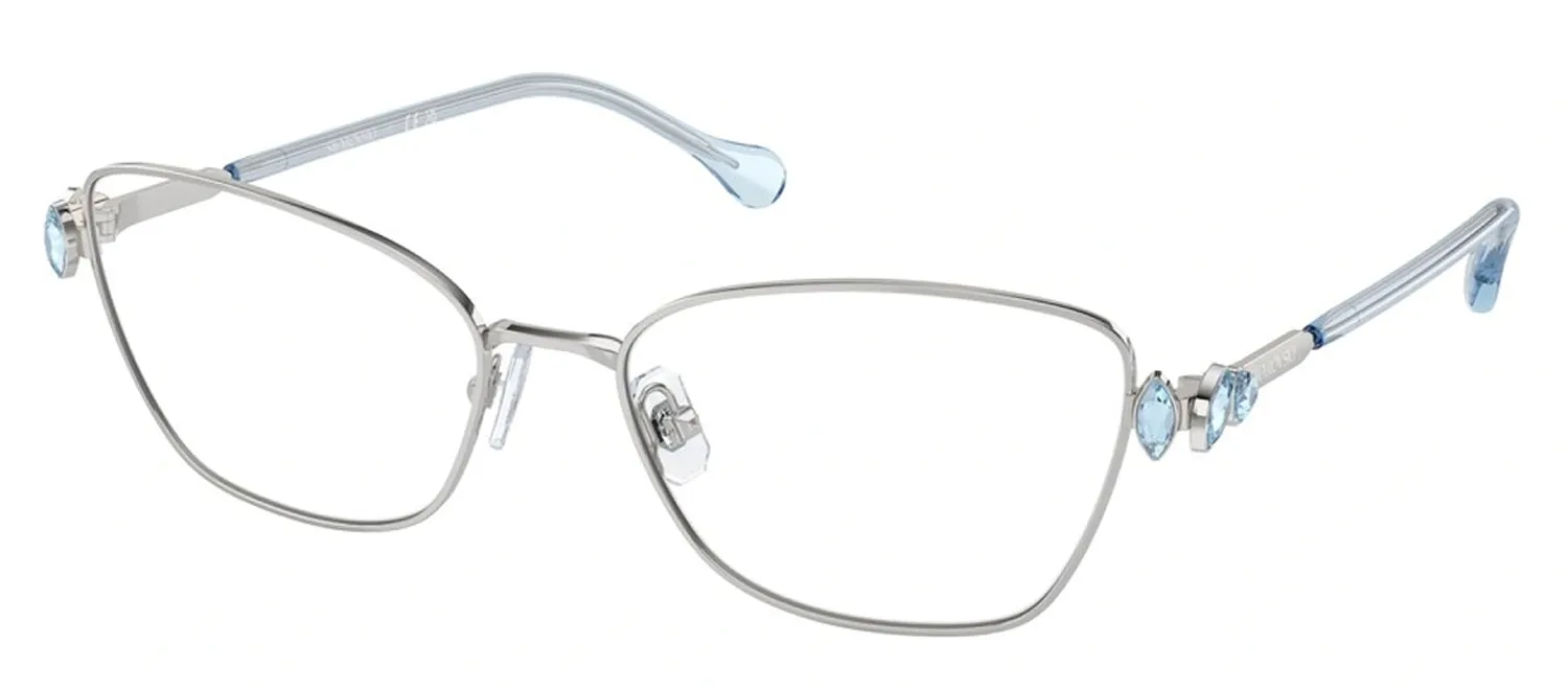 Swarovski SK 1006 4020 Pillow Metal Silver Eyeglasses with Logo Stamped Demo Lenses sold by Gaffos product image thumbnail 2