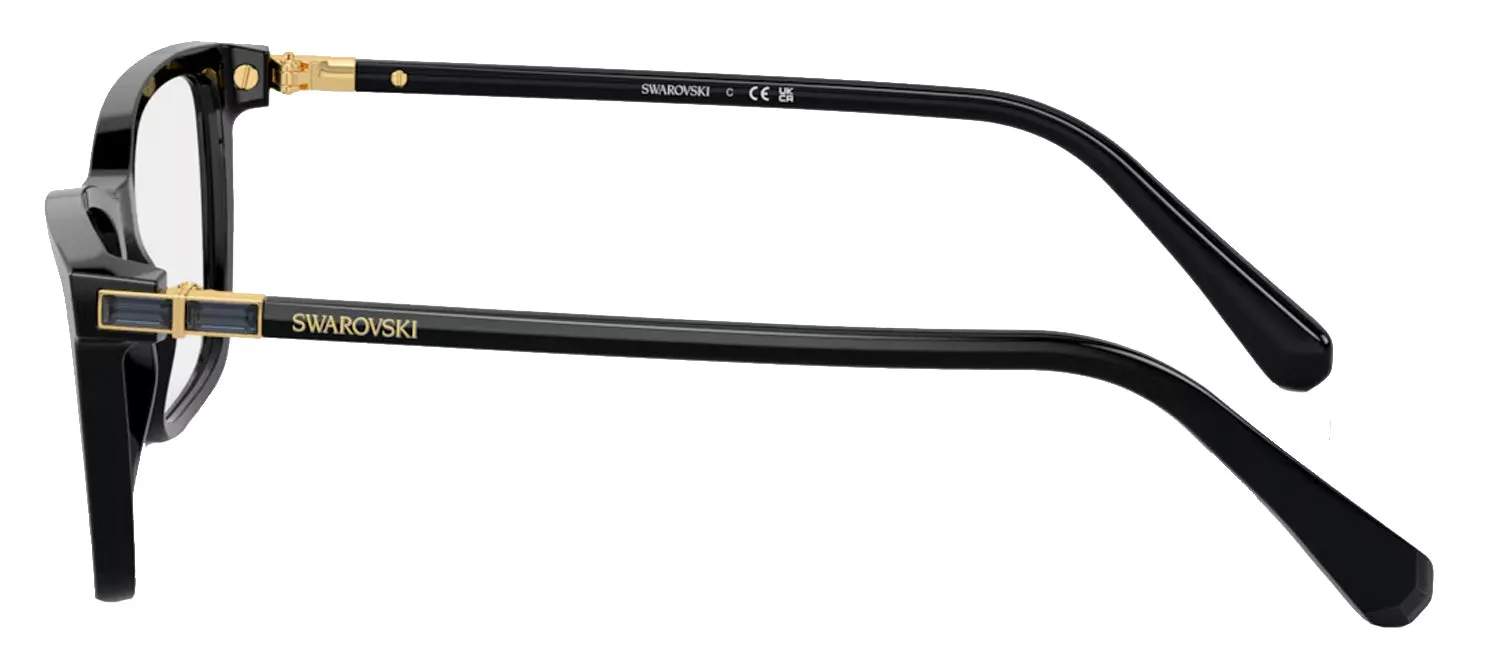 Swarovski SK 2015 1001 Rectangle Plastic Black Eyeglasses with Logo Stamped Demo Lenses sold by Gaffos product image thumbnail 3