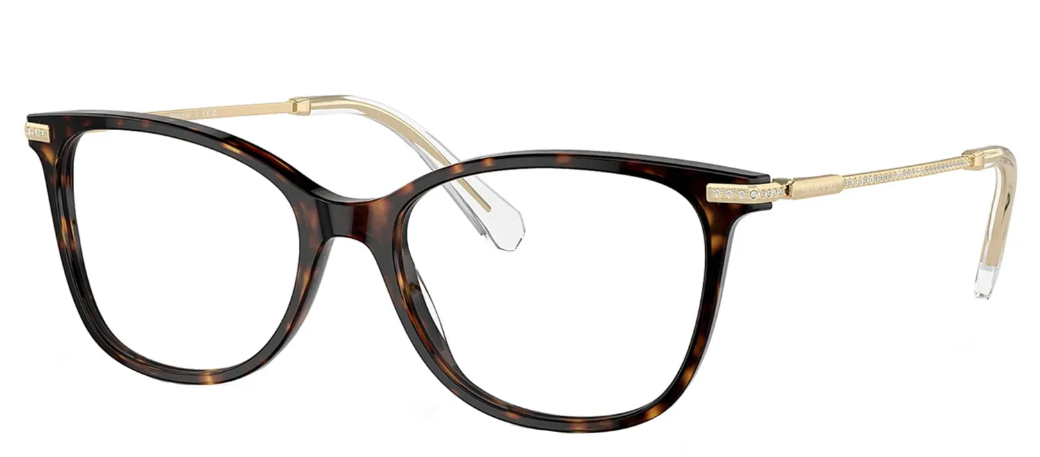 Swarovski SK 2010 1002 Square Metal Havana Eyeglasses with Logo Stamped Demo Lenses sold by Gaffos product image thumbnail 2