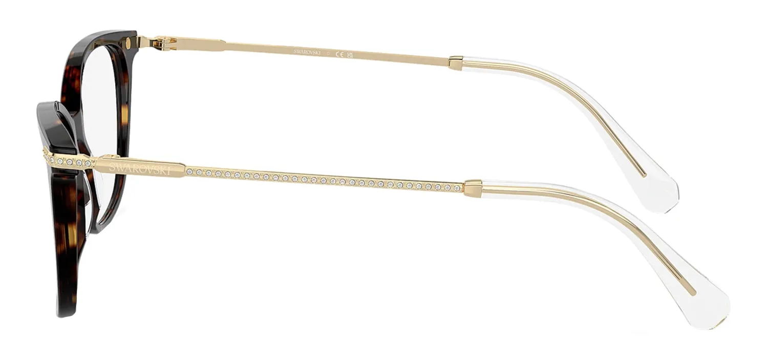 Swarovski SK 2010 1002 Square Metal Havana Eyeglasses with Logo Stamped Demo Lenses sold by Gaffos product image thumbnail 3