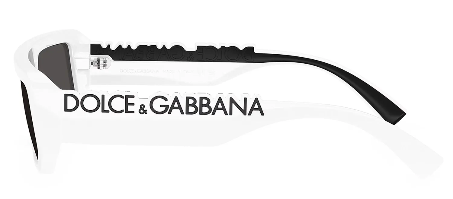 Dolce & Gabbana DG 6203 331287 Rectangle Plastic White Sunglasses with Grey Lens sold by Gaffos product image thumbnail 3
