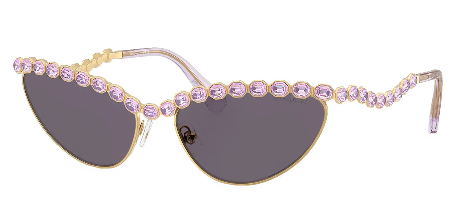 Swarovski SK 7030 40361A Cat-Eye Metal Gold Sunglasses with Purple Lens sold by Gaffos product image thumbnail 2