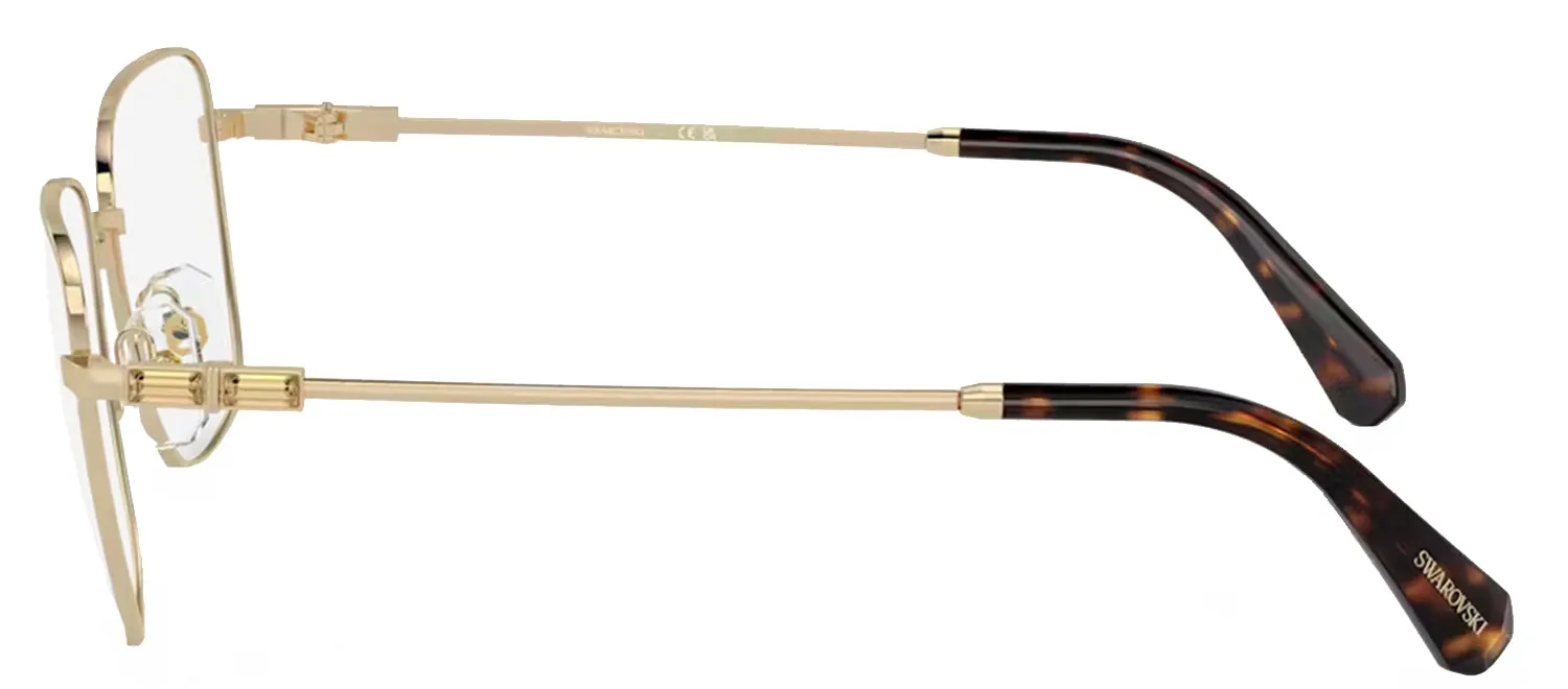 Swarovski SK 1003 4013 Rectangle Metal Gold Eyeglasses with Logo Stamped Demo Lenses sold by Gaffos product image thumbnail 3