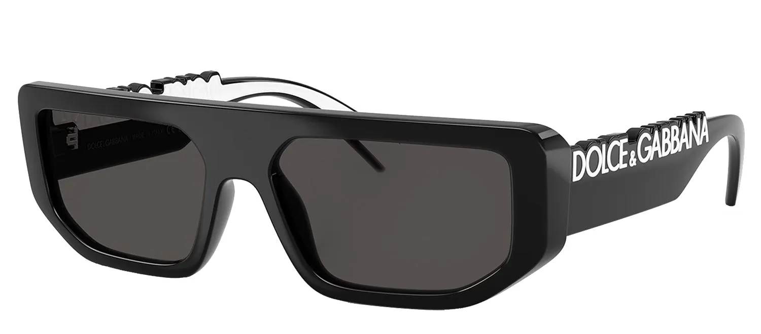 Dolce & Gabbana DG 6203 501/87 Rectangle Plastic Black Sunglasses with Grey Lens sold by Gaffos product image thumbnail 2