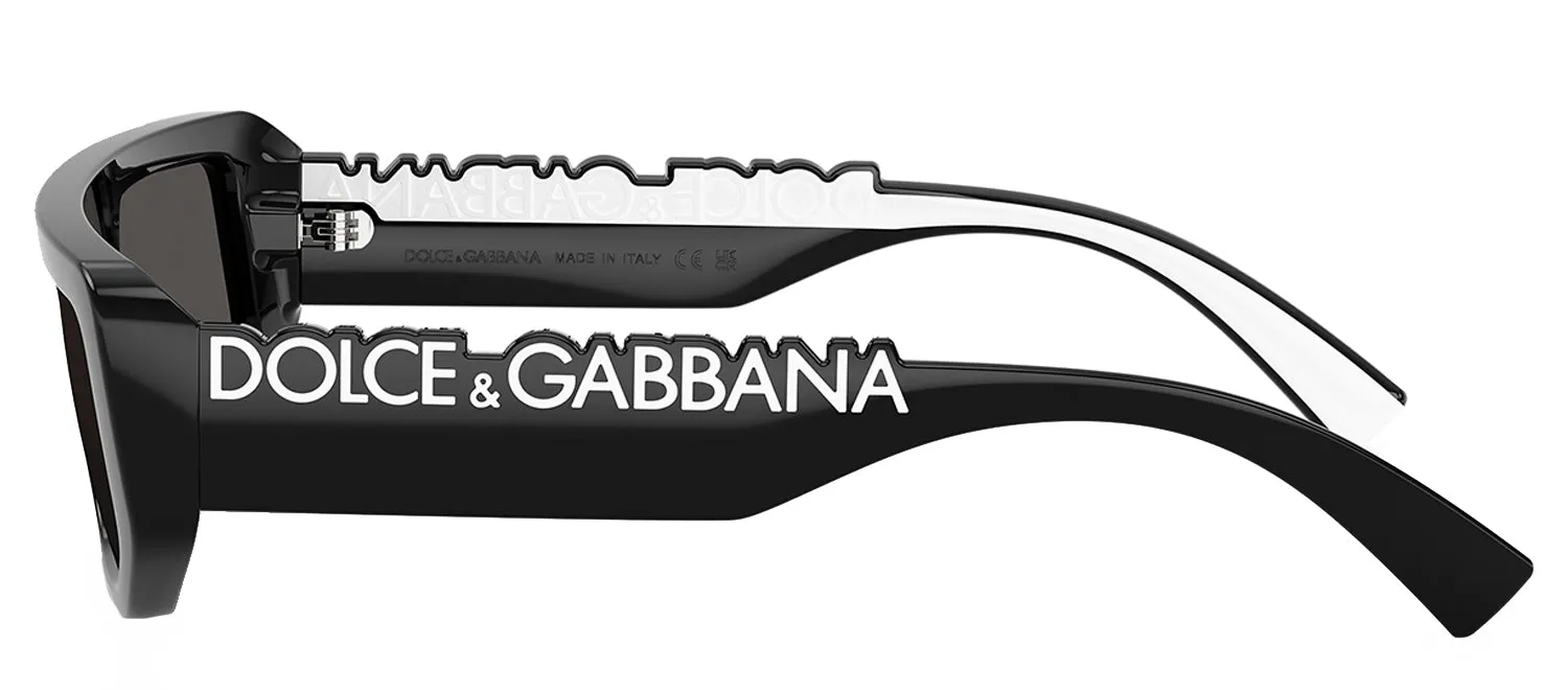 Dolce & Gabbana DG 6203 501/87 Rectangle Plastic Black Sunglasses with Grey Lens sold by Gaffos product image thumbnail 3