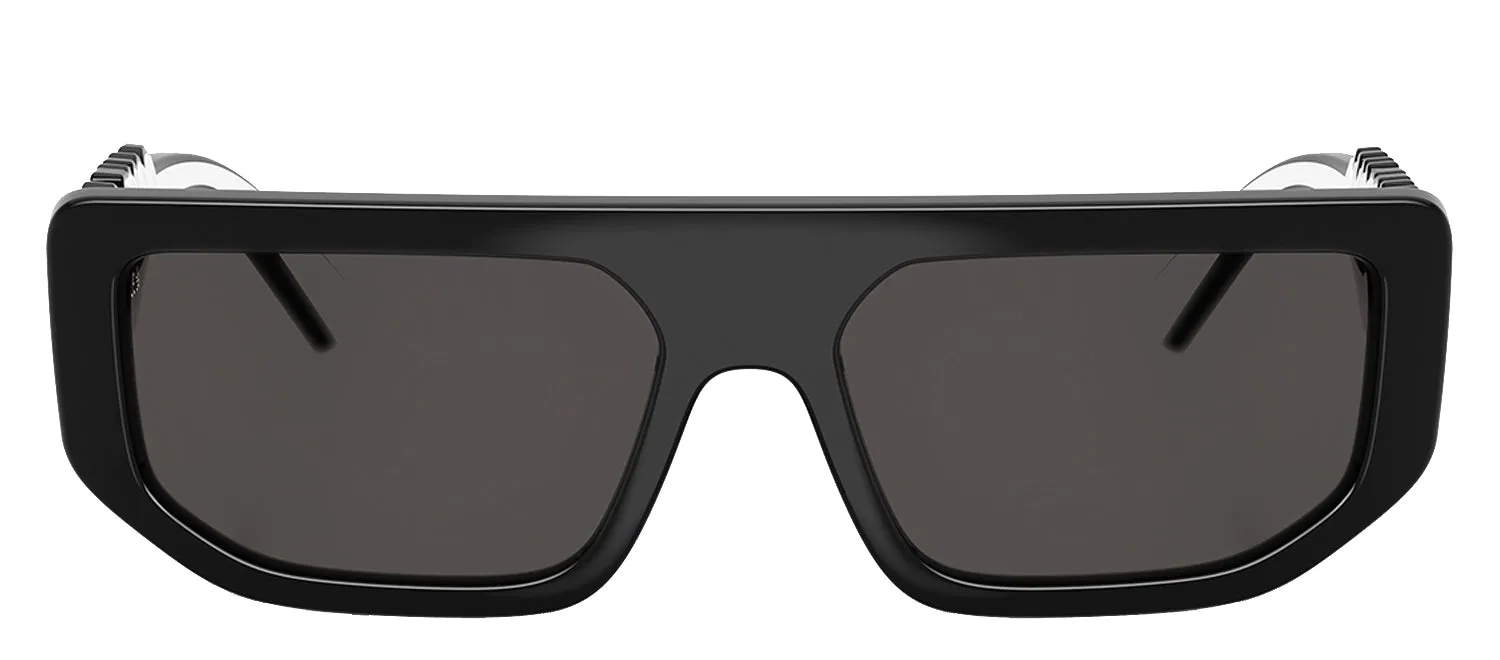 Dolce & Gabbana DG 6203 501/87 Rectangle Plastic Black Sunglasses with Grey Lens sold by Gaffos