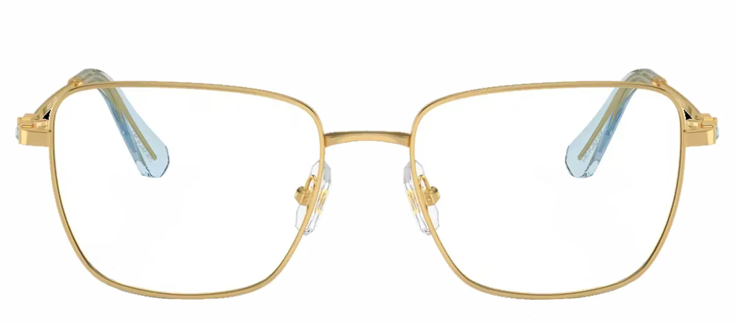 Swarovski SK 1003 4021 Rectangle Metal Gold Eyeglasses with Logo Stamped Demo Lenses sold by Gaffos