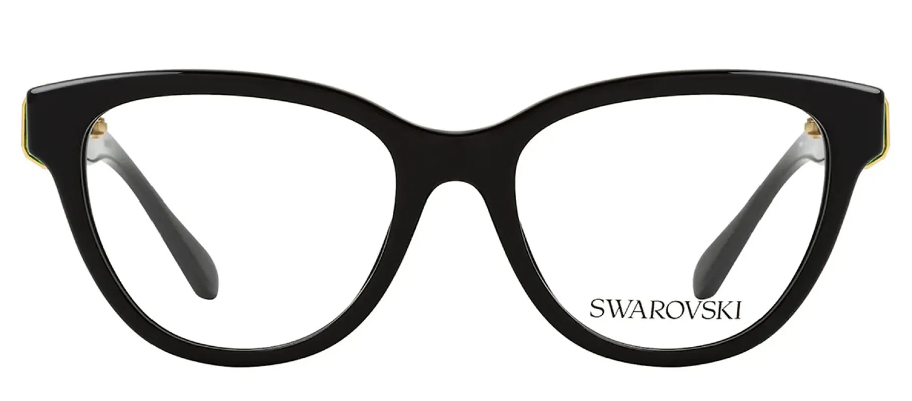Swarovski SK 2004 1001 Cat-Eye Plastic Black Eyeglasses with Logo Stamped Demo Lenses sold by Gaffos