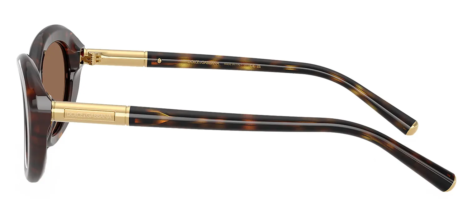 Dolce & Gabbana DG 4519 502/73 Oval Plastic Havana Sunglasses with Brown Lens sold by Gaffos product image thumbnail 3