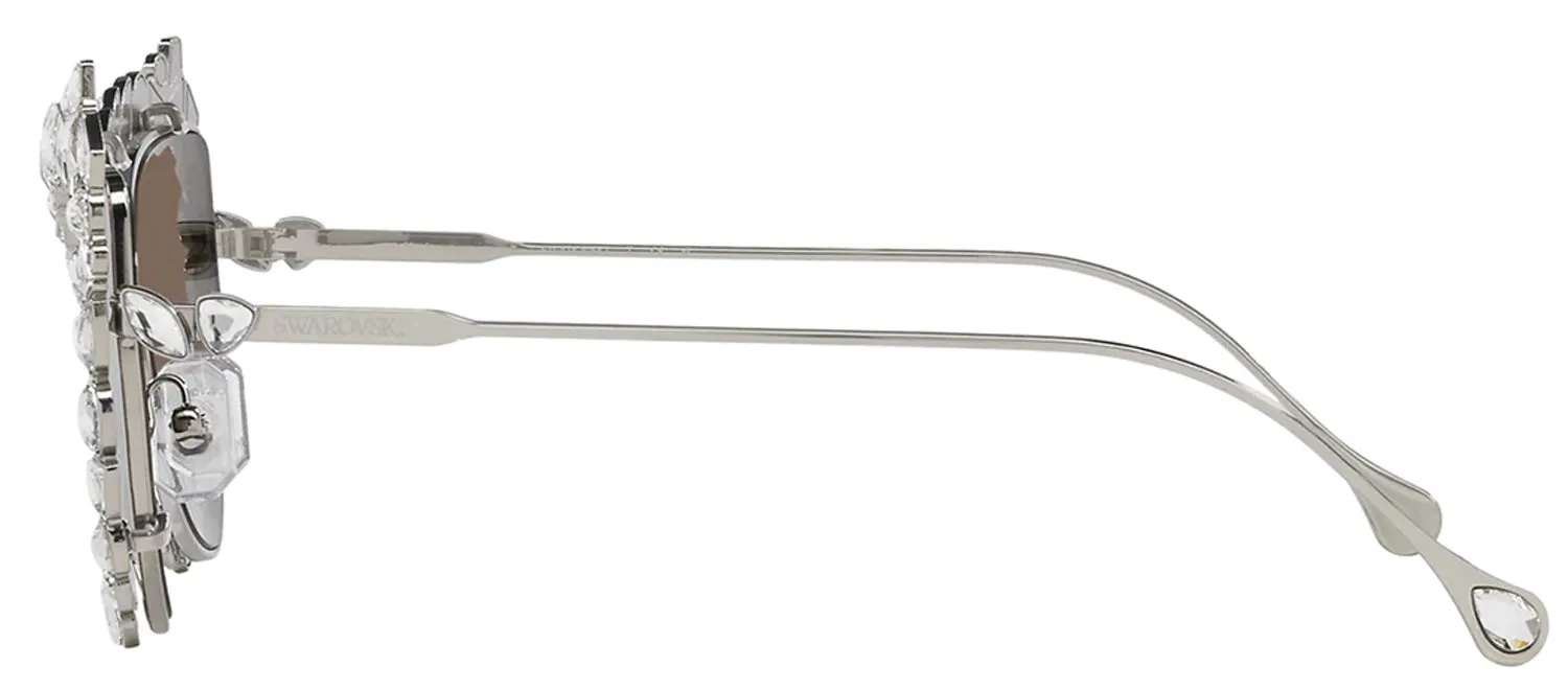 Swarovski SK 7011 4001AP Irregular Metal Silver Sunglasses with Silver Mirror Lens sold by Gaffos product image thumbnail 3