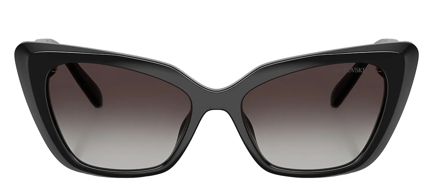 Swarovski SK 6047 10018G Cat-Eye Plastic Black Sunglasses with Grey Gradient Lens sold by Gaffos