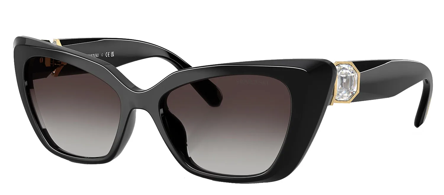 Swarovski SK 6047 10018G Cat-Eye Plastic Black Sunglasses with Grey Gradient Lens sold by Gaffos product image thumbnail 2