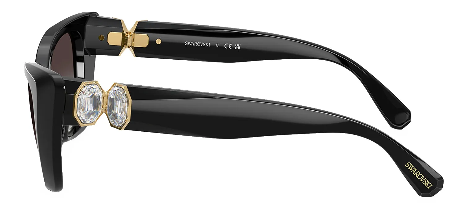 Swarovski SK 6047 10018G Cat-Eye Plastic Black Sunglasses with Grey Gradient Lens sold by Gaffos product image thumbnail 3