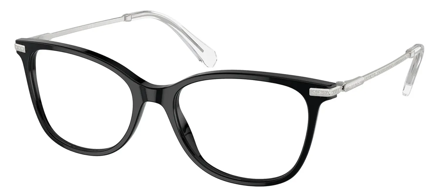 Swarovski SK 2010 1038 Square Plastic Black Eyeglasses with Logo Stamped Demo Lenses sold by Gaffos product image thumbnail 2