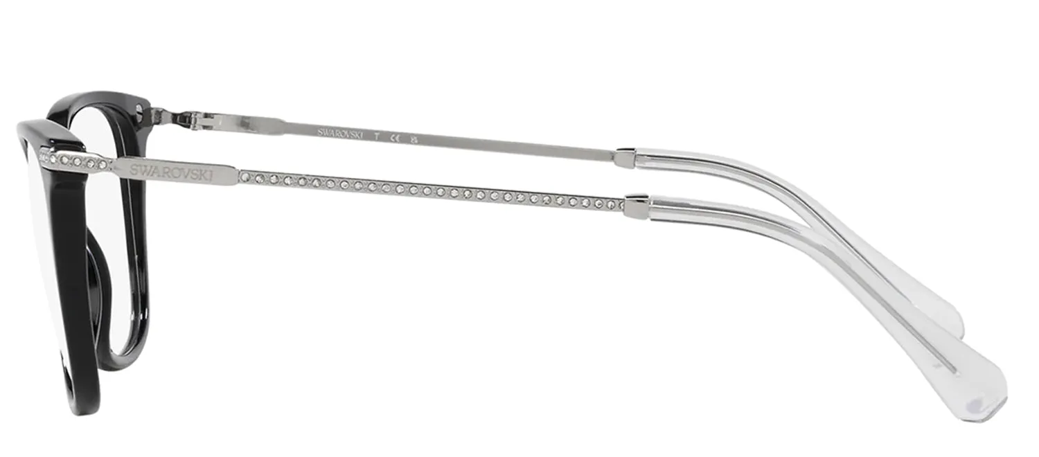 Swarovski SK 2010 1038 Square Plastic Black Eyeglasses with Logo Stamped Demo Lenses sold by Gaffos product image thumbnail 3