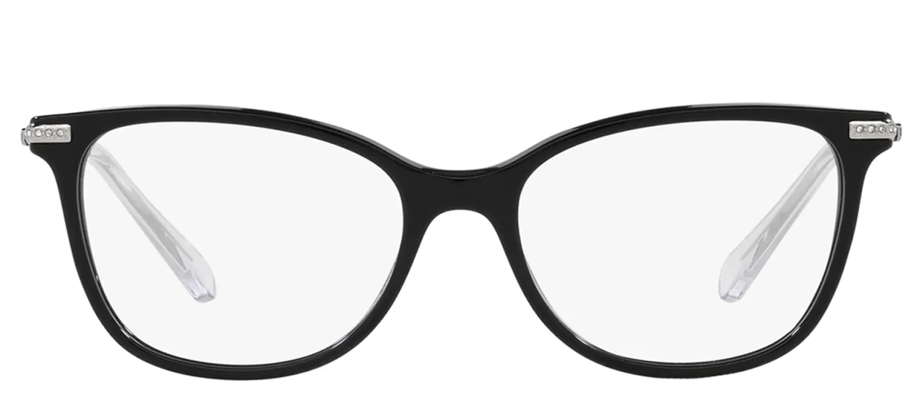 Swarovski SK 2010 1038 Square Plastic Black Eyeglasses with Logo Stamped Demo Lenses sold by Gaffos