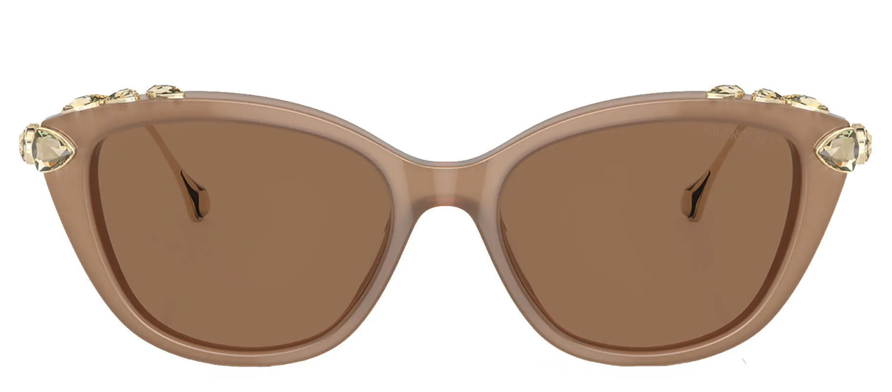 Swarovski SK 6010 2002OK Cat-Eye Plastic Beige Sunglasses with Brown Lens sold by Gaffos