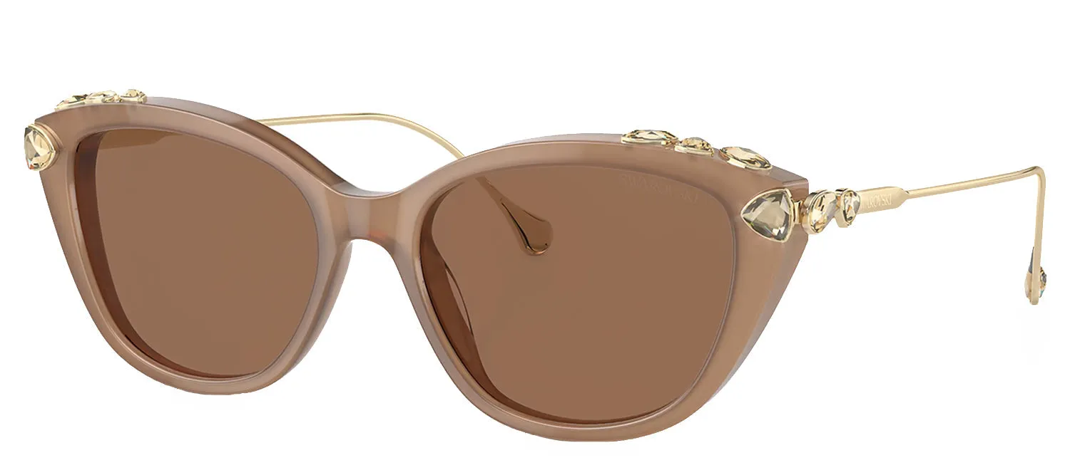 Swarovski SK 6010 2002OK Cat-Eye Plastic Beige Sunglasses with Brown Lens sold by Gaffos product image thumbnail 2