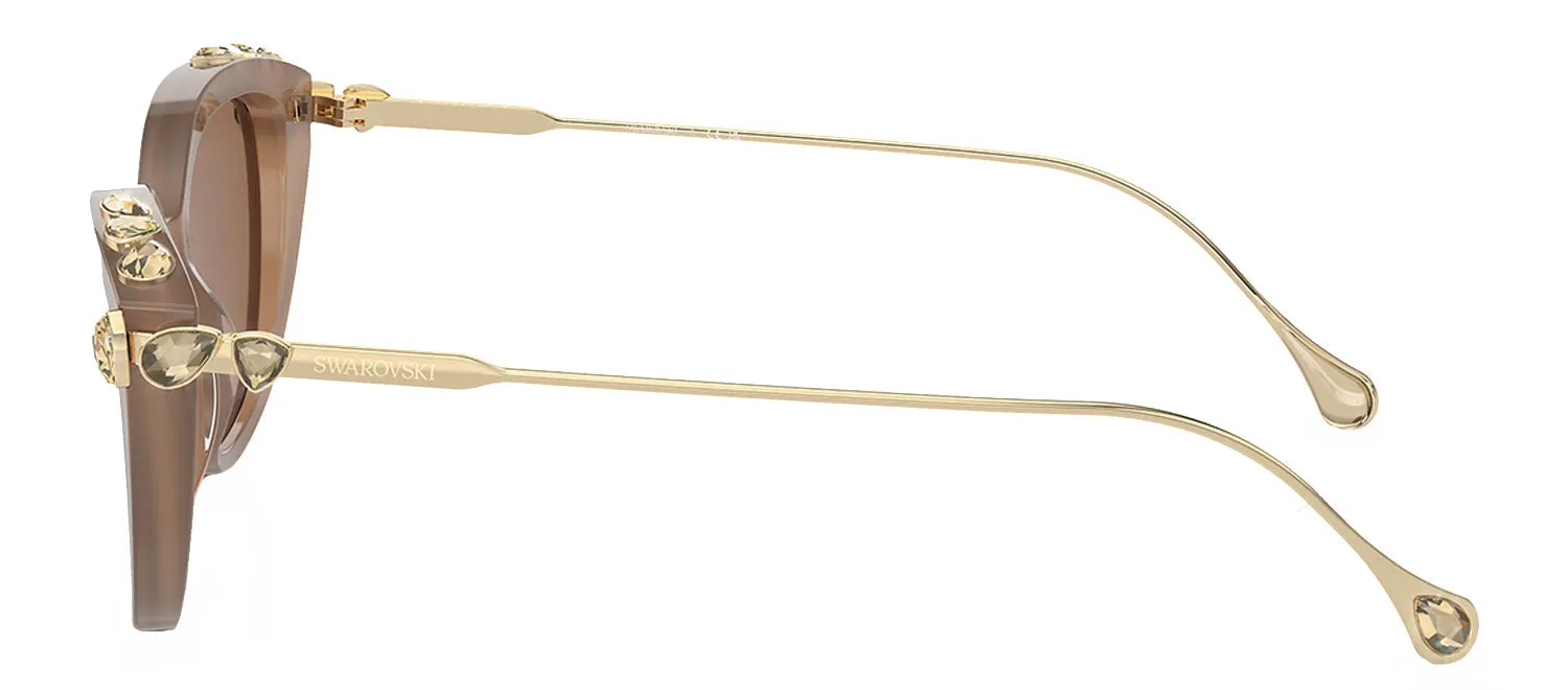 Swarovski SK 6010 2002OK Cat-Eye Plastic Beige Sunglasses with Brown Lens sold by Gaffos product image thumbnail 3