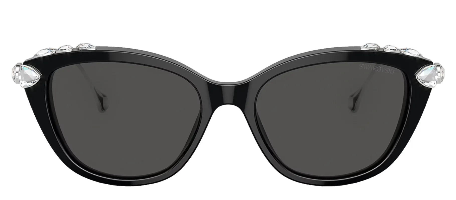 Swarovski SK 6010 103887 Cat-Eye Plastic Black Sunglasses with Grey Lens sold by Gaffos