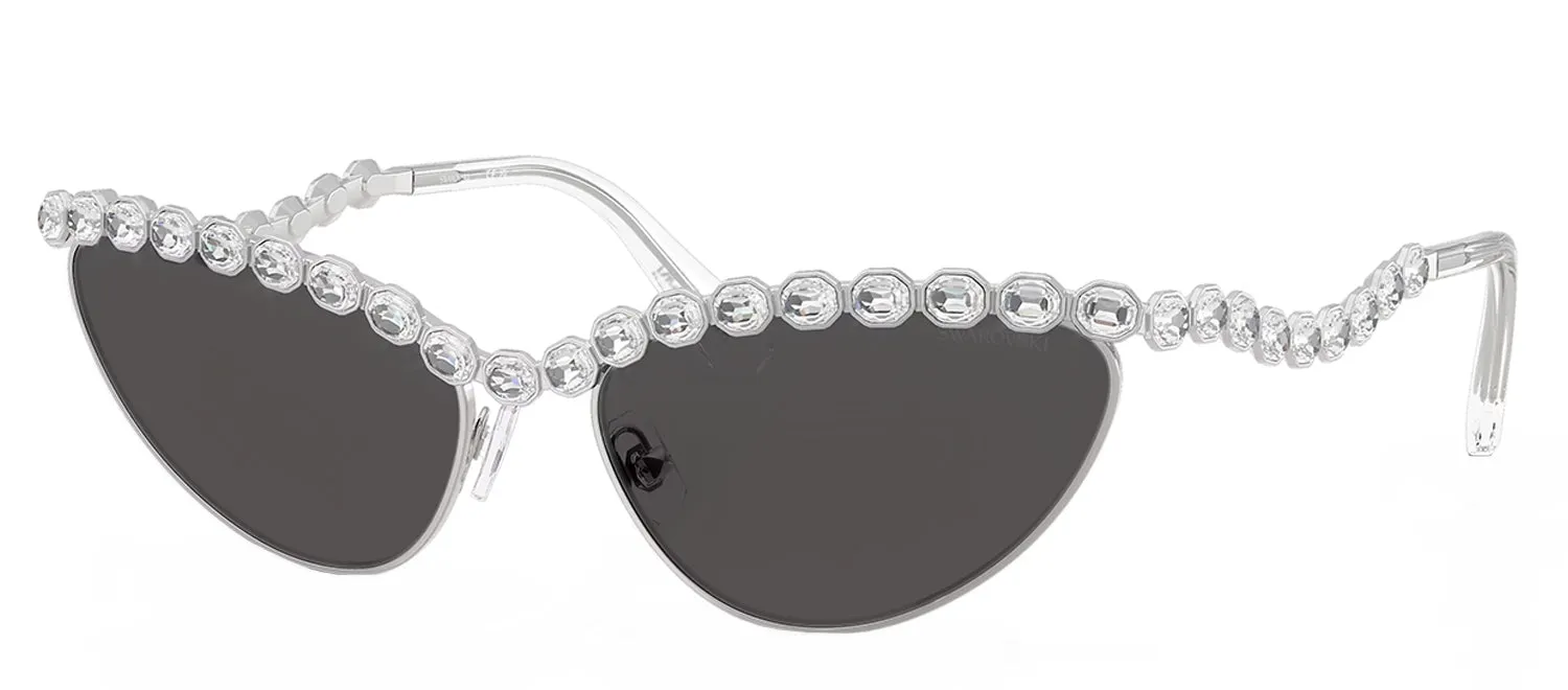 Swarovski SK 7030 400187 Cat-Eye Metal Silver Sunglasses with Grey Lens sold by Gaffos product image thumbnail 2