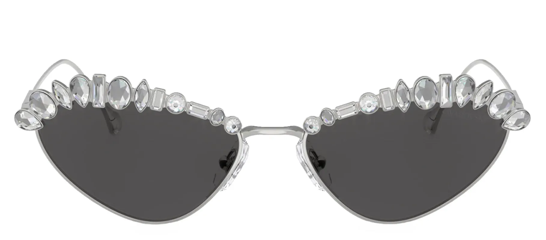 Swarovski SK 7009 400187 Irregular Metal Silver Sunglasses with Grey Lens sold by Gaffos