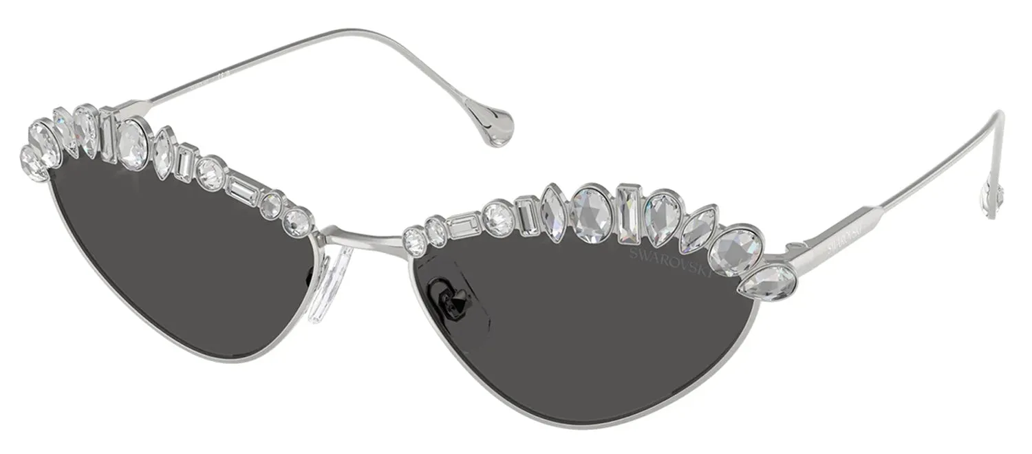 Swarovski SK 7009 400187 Irregular Metal Silver Sunglasses with Grey Lens sold by Gaffos product image thumbnail 2
