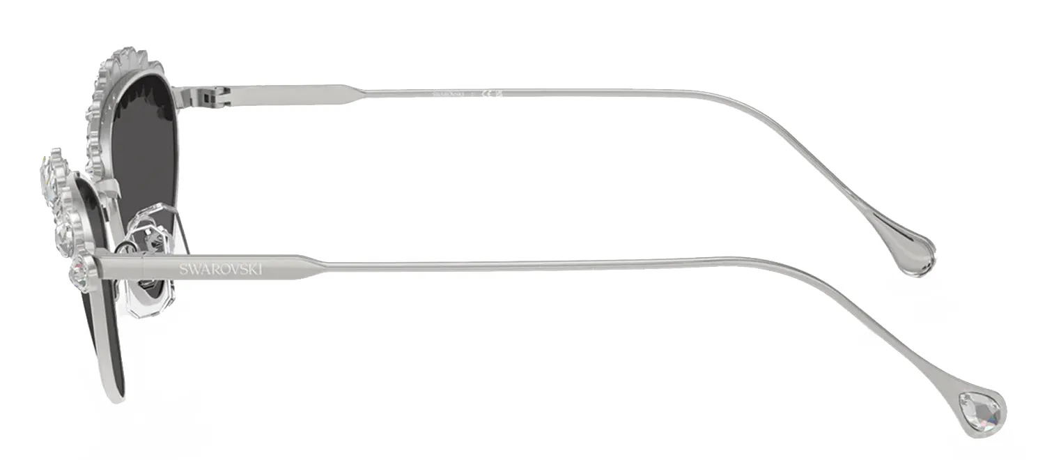 Swarovski SK 7009 400187 Irregular Metal Silver Sunglasses with Grey Lens sold by Gaffos product image thumbnail 3