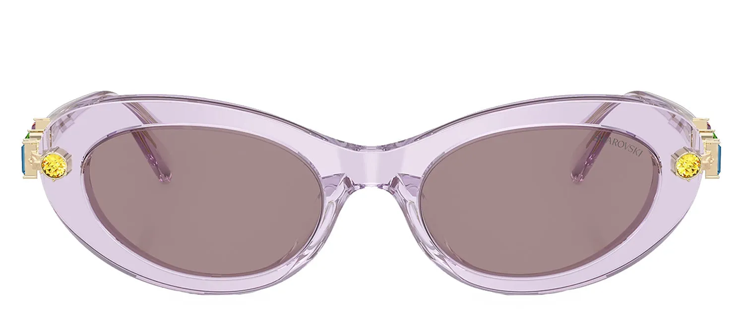 Swarovski SK 6042 1079LA Oval Plastic Purple Sunglasses with Purple Lens sold by Gaffos