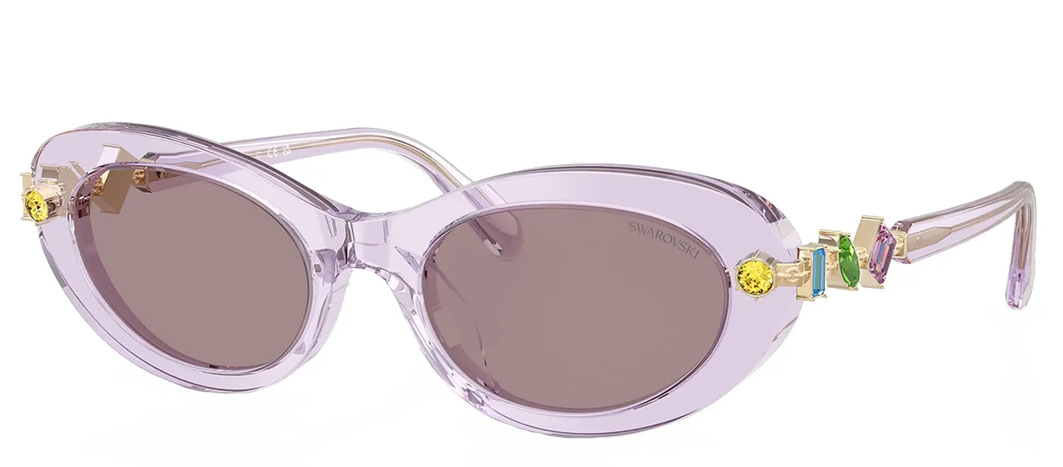 Swarovski SK 6042 1079LA Oval Plastic Purple Sunglasses with Purple Lens sold by Gaffos product image thumbnail 2