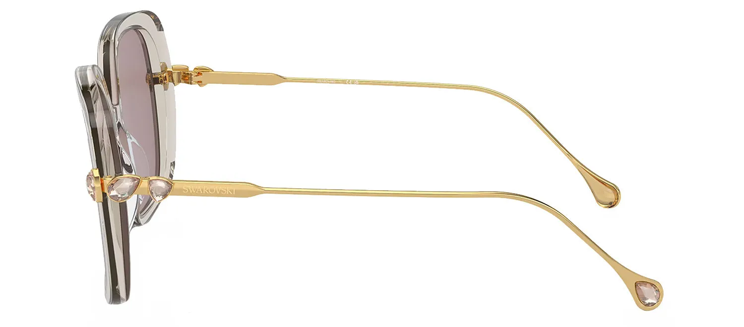 Swarovski SK 6011 3003LA Pillow Plastic Brown Sunglasses with Purple Lens sold by Gaffos product image thumbnail 3