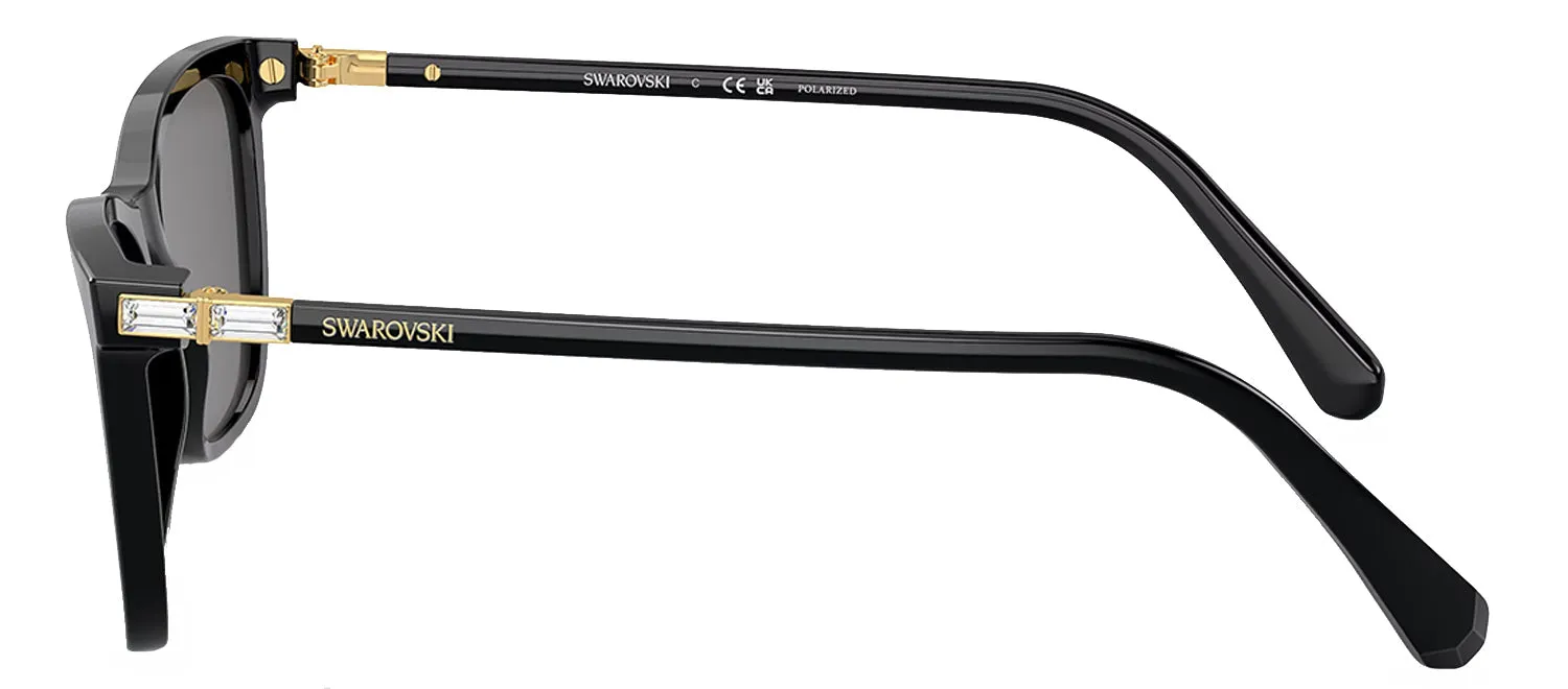 Swarovski SK 6004 100181 Rectangle Plastic Black Sunglasses with Grey Polarized Lens sold by Gaffos product image thumbnail 3