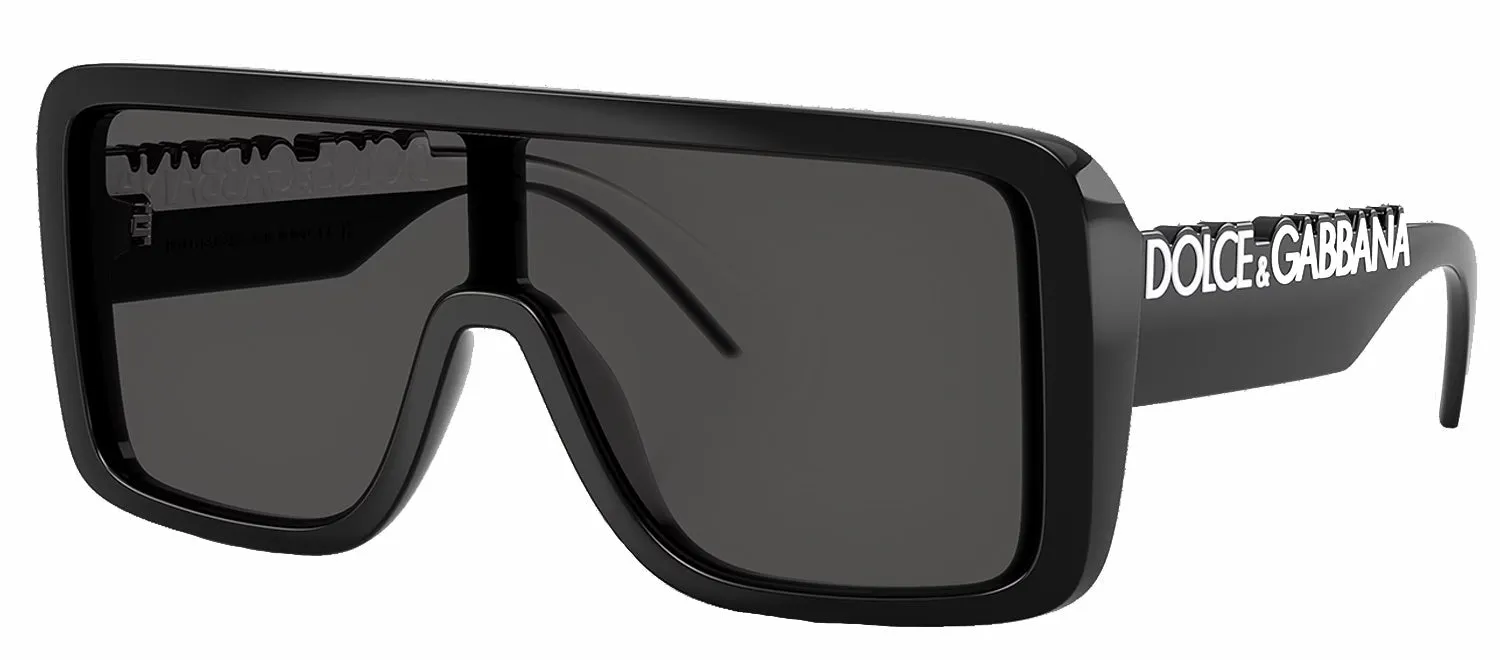 Dolce & Gabbana DG 6204 501/87 Rectangle Plastic Black Sunglasses with Grey Lens sold by Gaffos product image thumbnail 2
