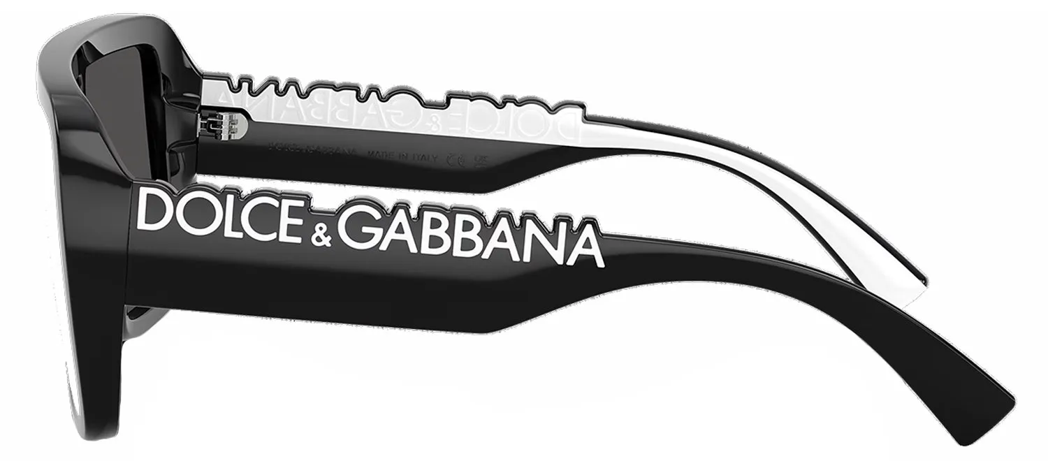 Dolce & Gabbana DG 6204 501/87 Rectangle Plastic Black Sunglasses with Grey Lens sold by Gaffos product image thumbnail 3