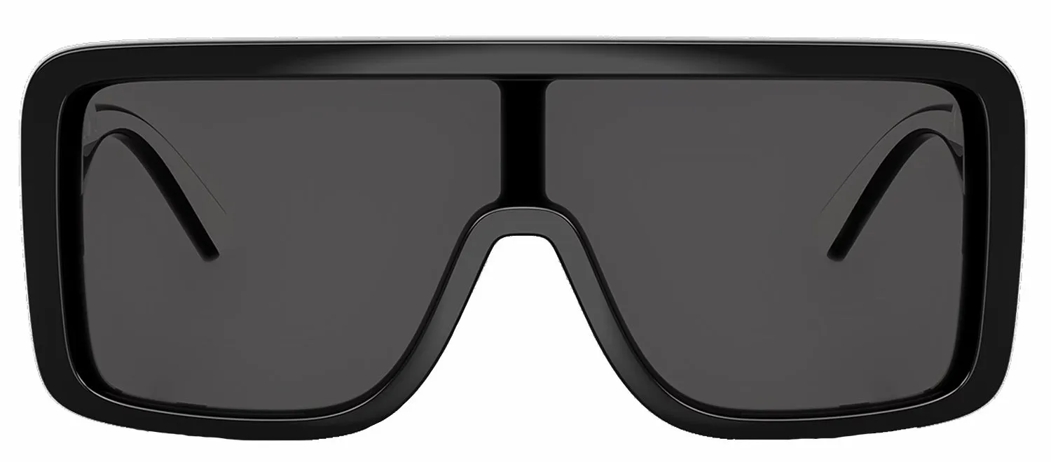 Dolce & Gabbana DG 6204 501/87 Rectangle Plastic Black Sunglasses with Grey Lens sold by Gaffos