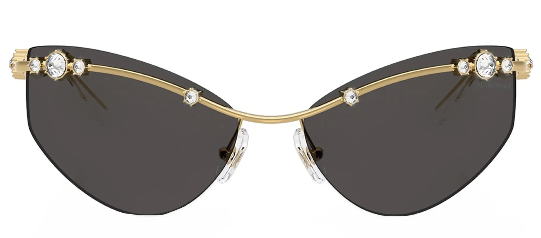 Swarovski SK 7039 400487 Irregular Metal Gold Sunglasses with Grey Lens sold by Gaffos