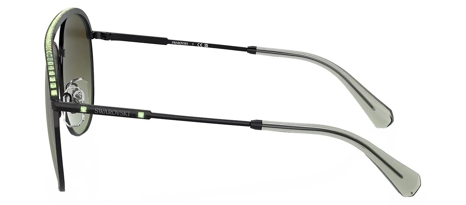 Swarovski SK 7005 4.01E+11 Pilot Metal Black Sunglasses with Green Gradient Lens sold by Gaffos product image thumbnail 3