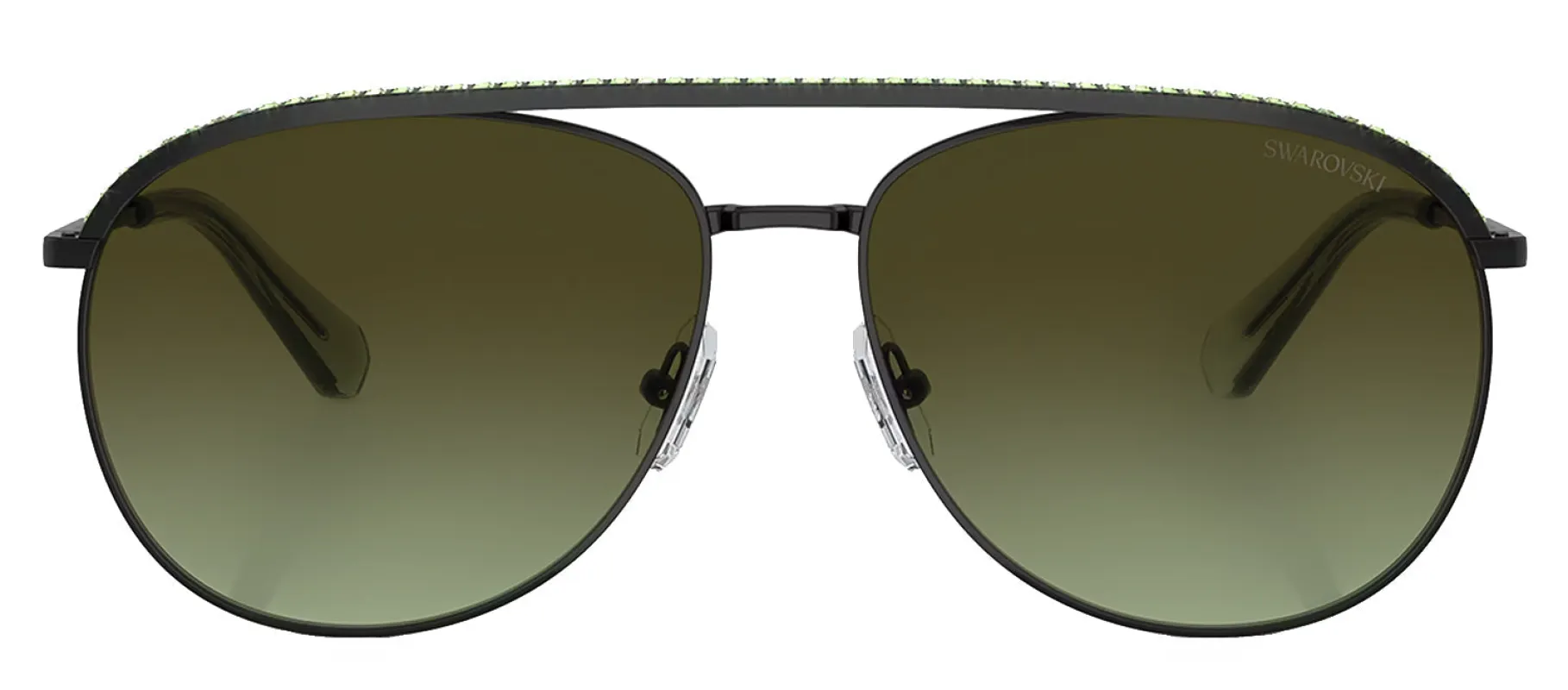 Swarovski SK 7005 4.01E+11 Pilot Metal Black Sunglasses with Green Gradient Lens sold by Gaffos