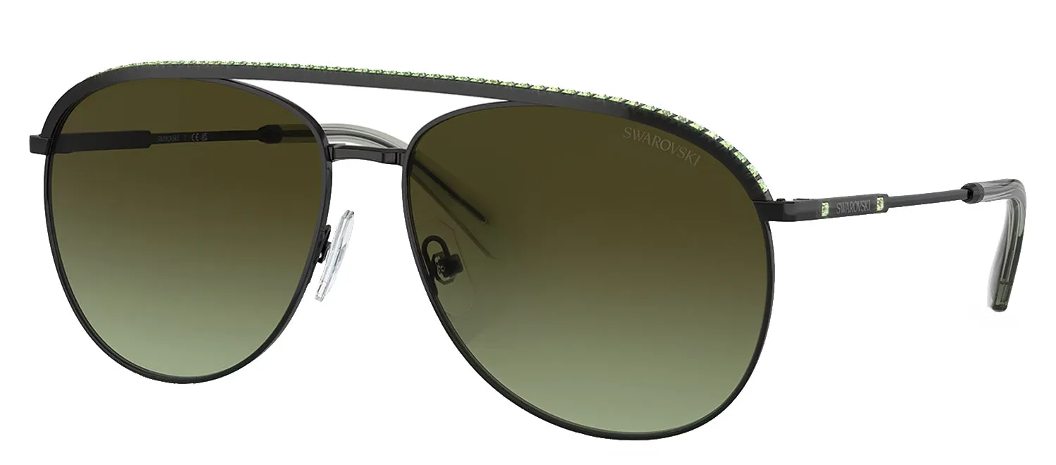Swarovski SK 7005 4.01E+11 Pilot Metal Black Sunglasses with Green Gradient Lens sold by Gaffos product image thumbnail 2