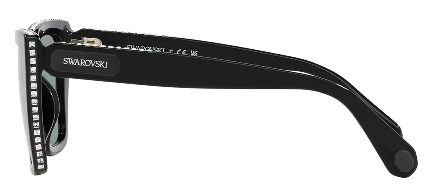 Swarovski SK 6013 1010/1 Pillow Plastic Black Sunglasses with Grey Lens sold by Gaffos product image thumbnail 3