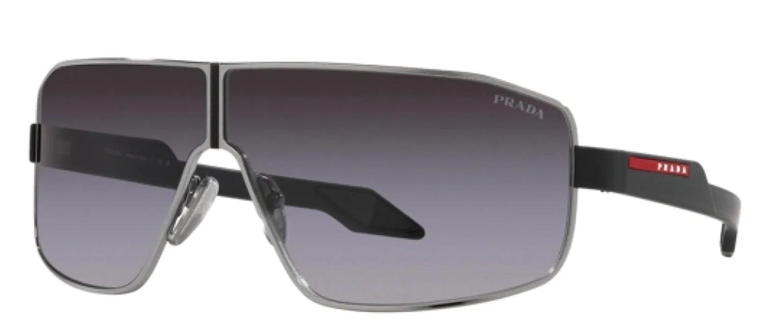 Prada Linea Rossa PS 54YS 5AV09U Irregular Metal Gunmetal Sunglasses with Grey Gradient Lens sold by Gaffos product image thumbnail 2