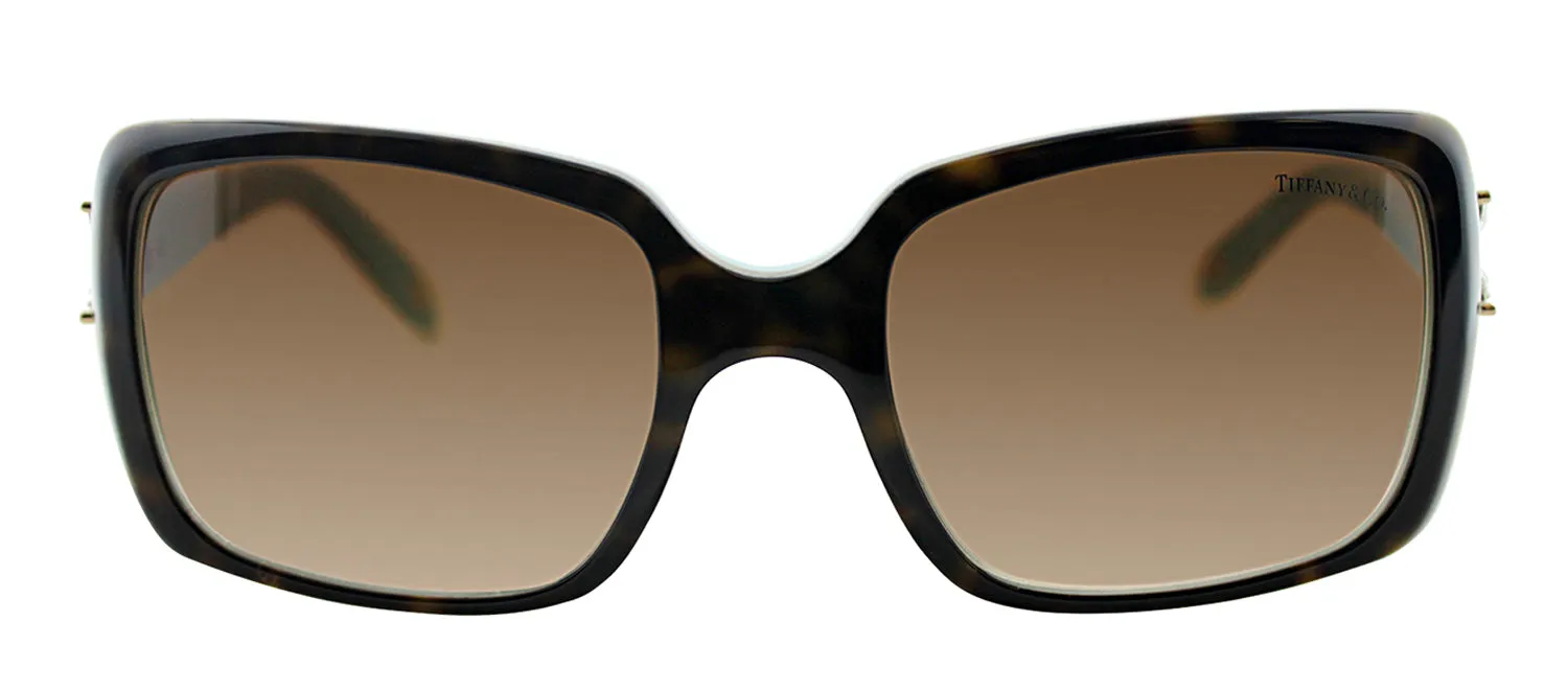 Tiffany & Co. TF 4047B 81343B Rectangle Plastic Havana Sunglasses with Brown Gradient Lens sold by Gaffos