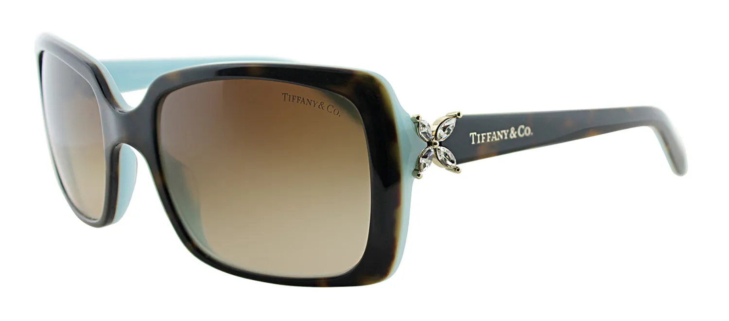 Tiffany & Co. TF 4047B 81343B Rectangle Plastic Havana Sunglasses with Brown Gradient Lens sold by Gaffos product image thumbnail 2