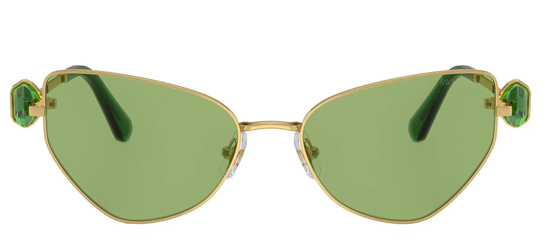 Swarovski SK 7003 4004/2 Irregular Metal Gold Sunglasses with Green Lens sold by Gaffos