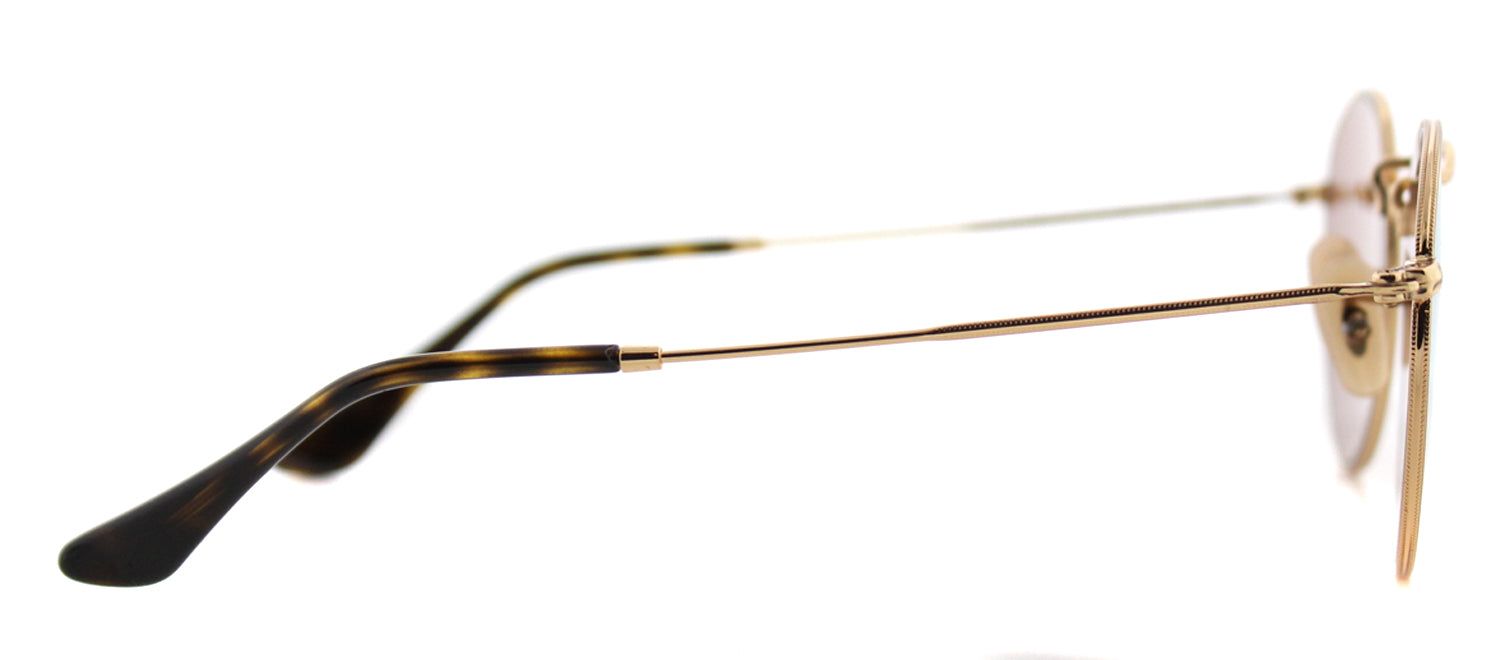 Ray-Ban RB 3447N 001/Z2 Round Metal Gold Sunglasses with Copper Flat Flash Lens sold by Gaffos product image thumbnail 3