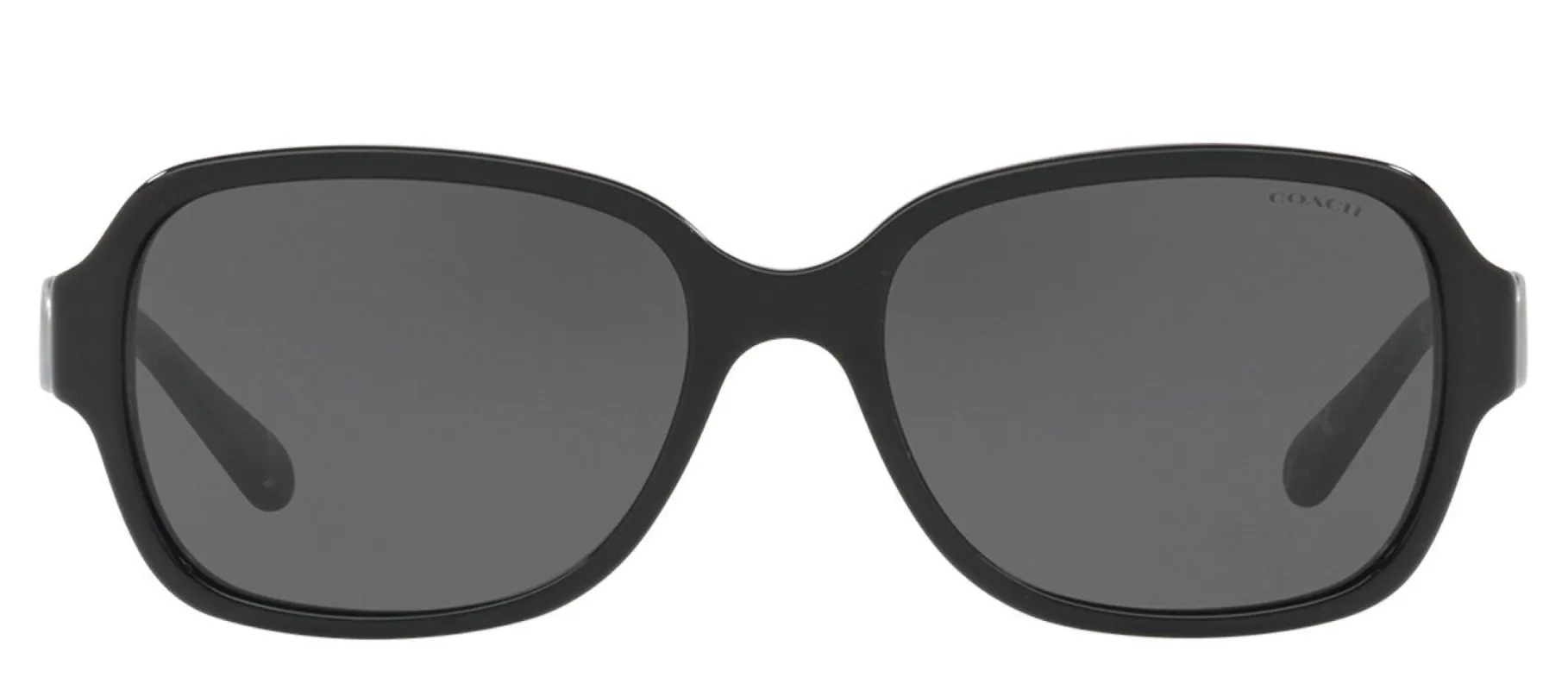 Coach L1031 HC 8241 551087 Rectangle Plastic Black Sunglasses with Grey Lens sold by Gaffos